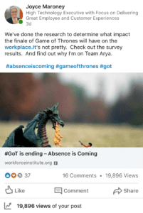 Kronos Incorporated #AbsenceIsComing: Game of Thrones Work Survey