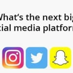 social media, platform, next, facebook instagram, twitter, snapchat, question mark