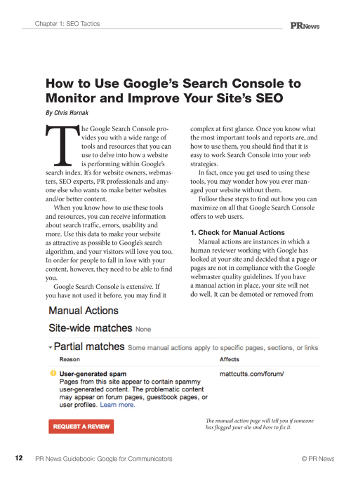 Google for Communicators Guidebook Sample Article