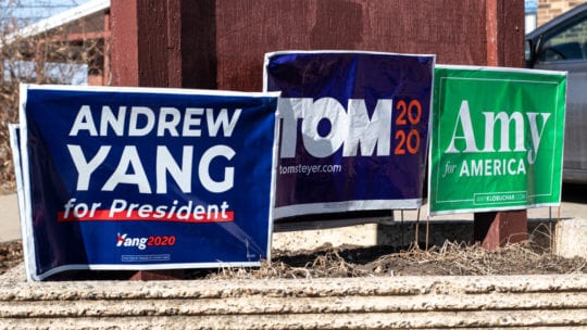 political signs_democratic Iowa