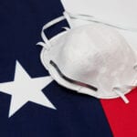 texas flag and mask