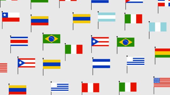 flags from many Hispanic countries