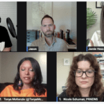 Off The Record Livestream Session screenshot with Brian Hart, Nicole Schuman and panelists talking about PR Agency burnout.
